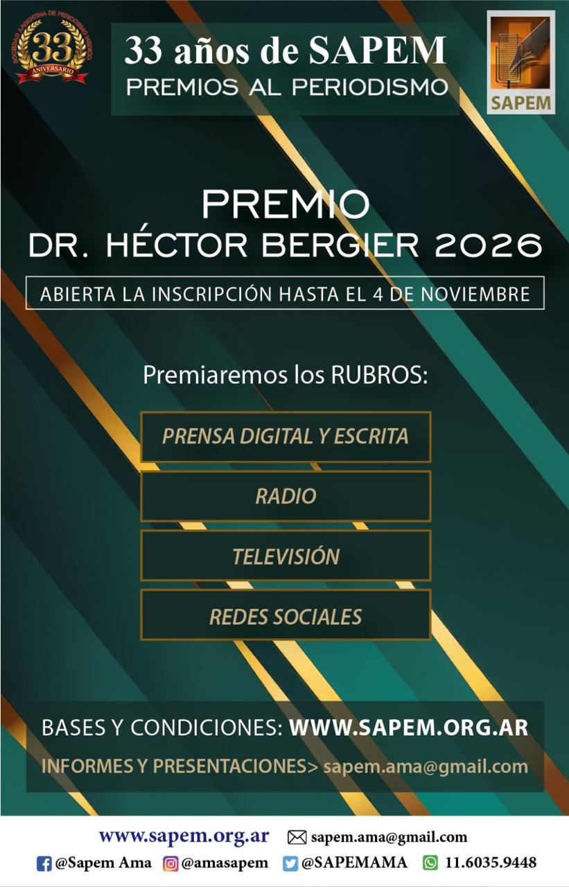 Premio Bergier 2026 - Abierta la Inscripción