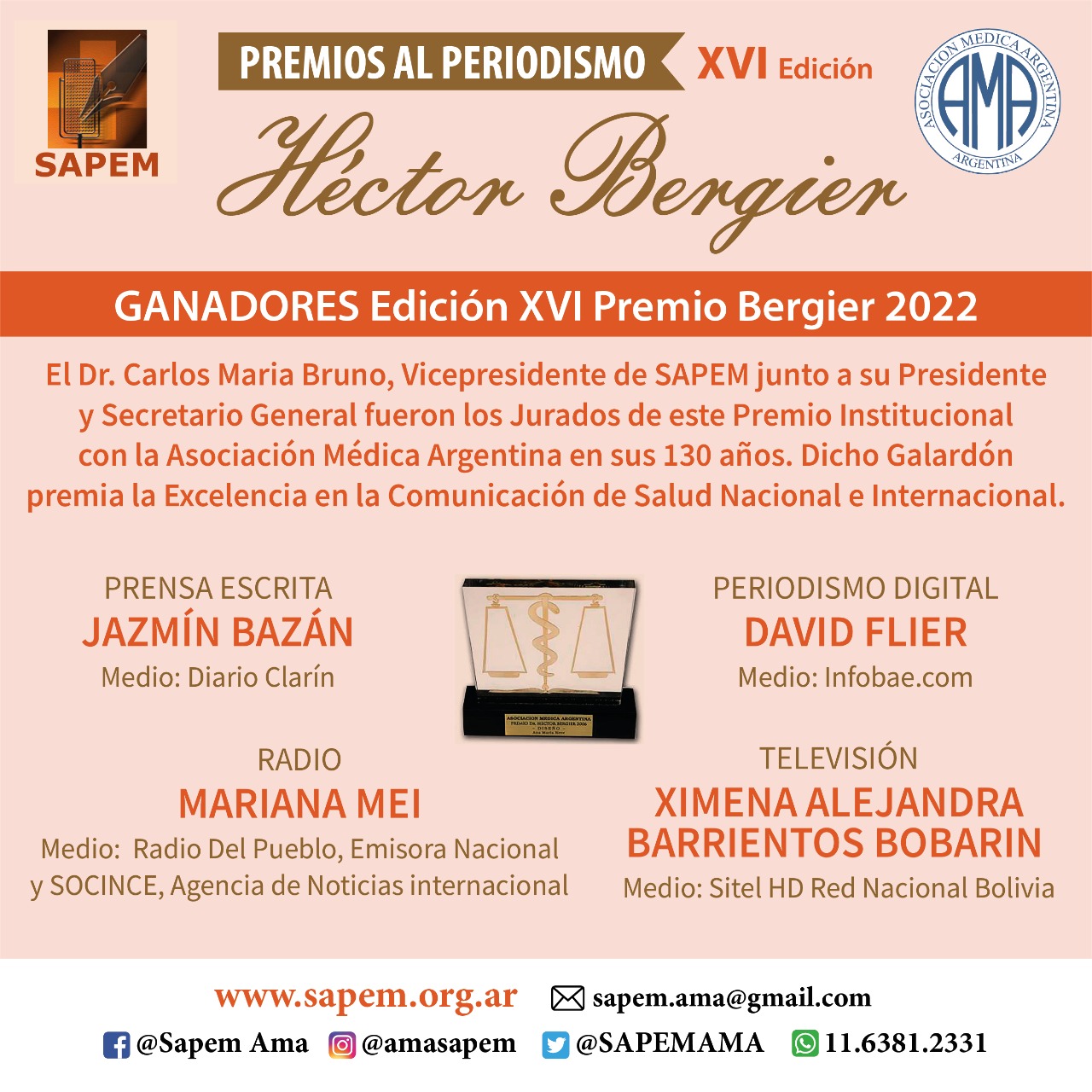 Ganadores Premio Bergier 2022